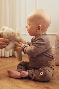 Tiny One Baby Leggings med teddy knæ Leggings 306 Taupe Grey