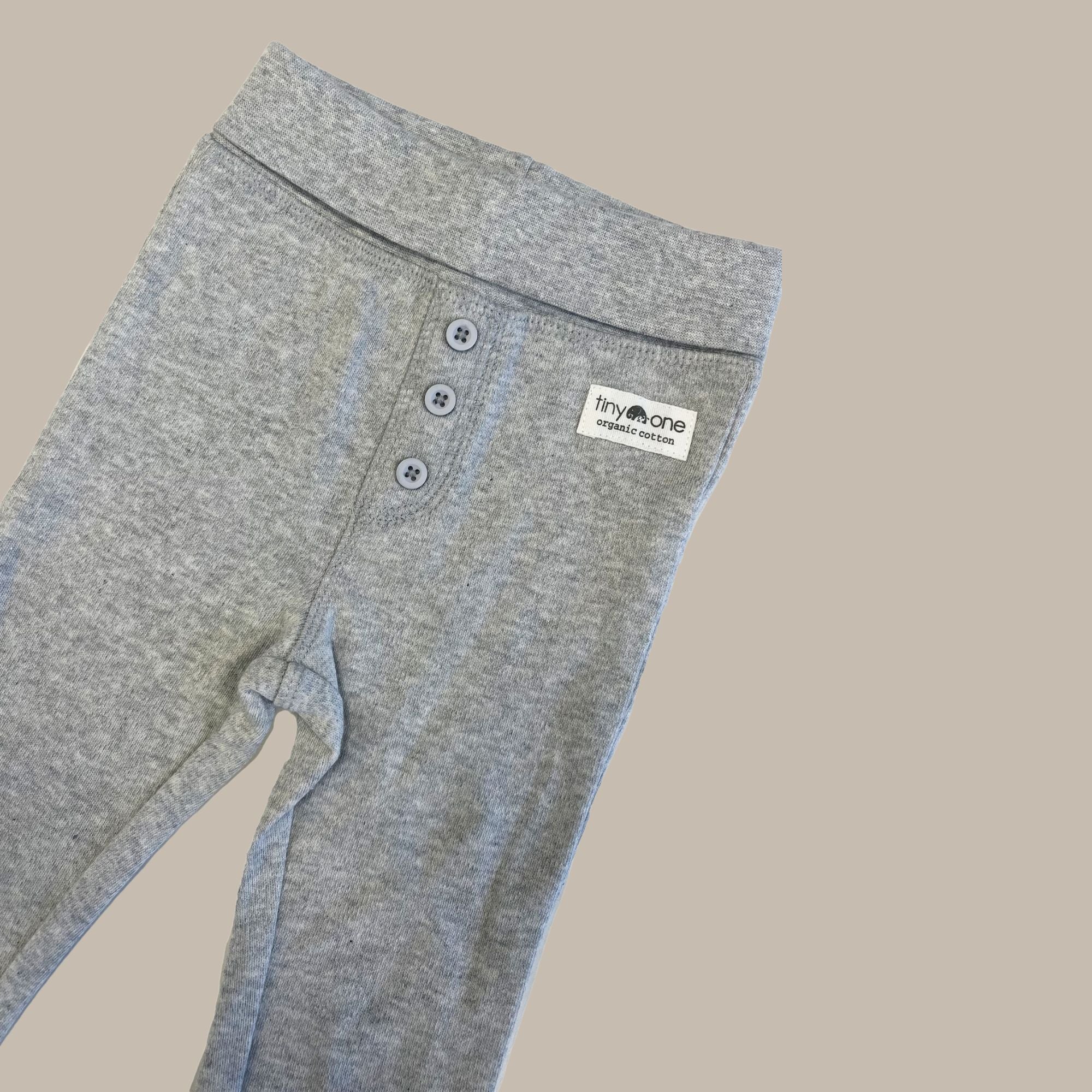 Tiny One Baby Pants 2-pack Pants 1750 L. Grey Melange / Black
