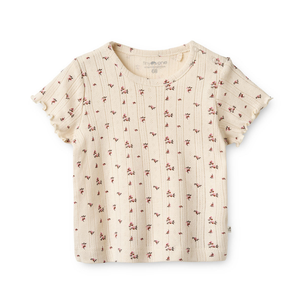 Tiny One Baby T-shirt S/S, Pointelle AOP T Shirt SS