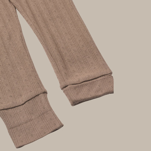 Tiny One Baby leggings i pointelle Leggings 250 Walnut