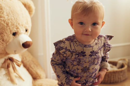 Tiny One Baby leggings i pointelle og blomster print Leggings