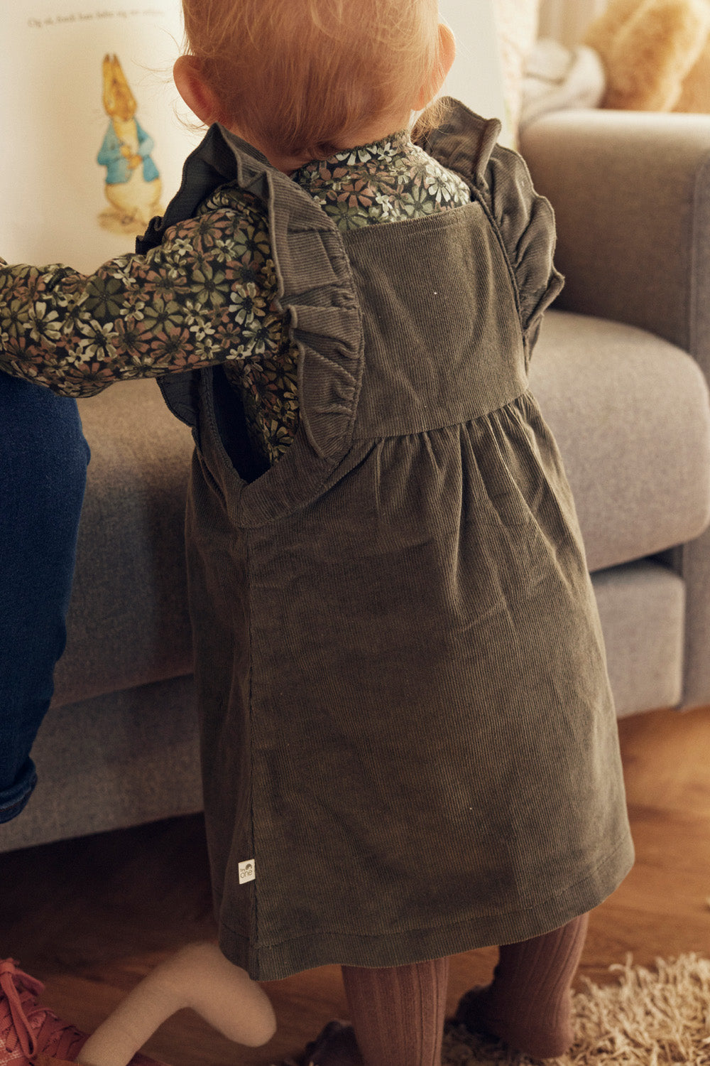 Tiny One Baby spencerkjole i fløjl Dress 505 Mulled Basil