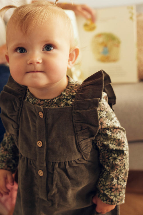 Tiny One Baby spencerkjole i fløjl Dress 505 Mulled Basil