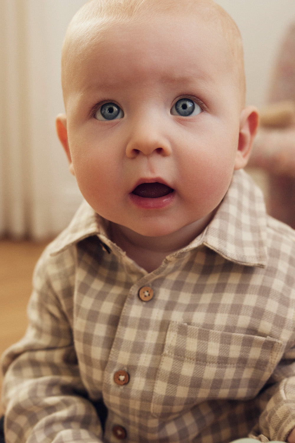 Tiny One Baby ternet skjorte  345 White Sand Check