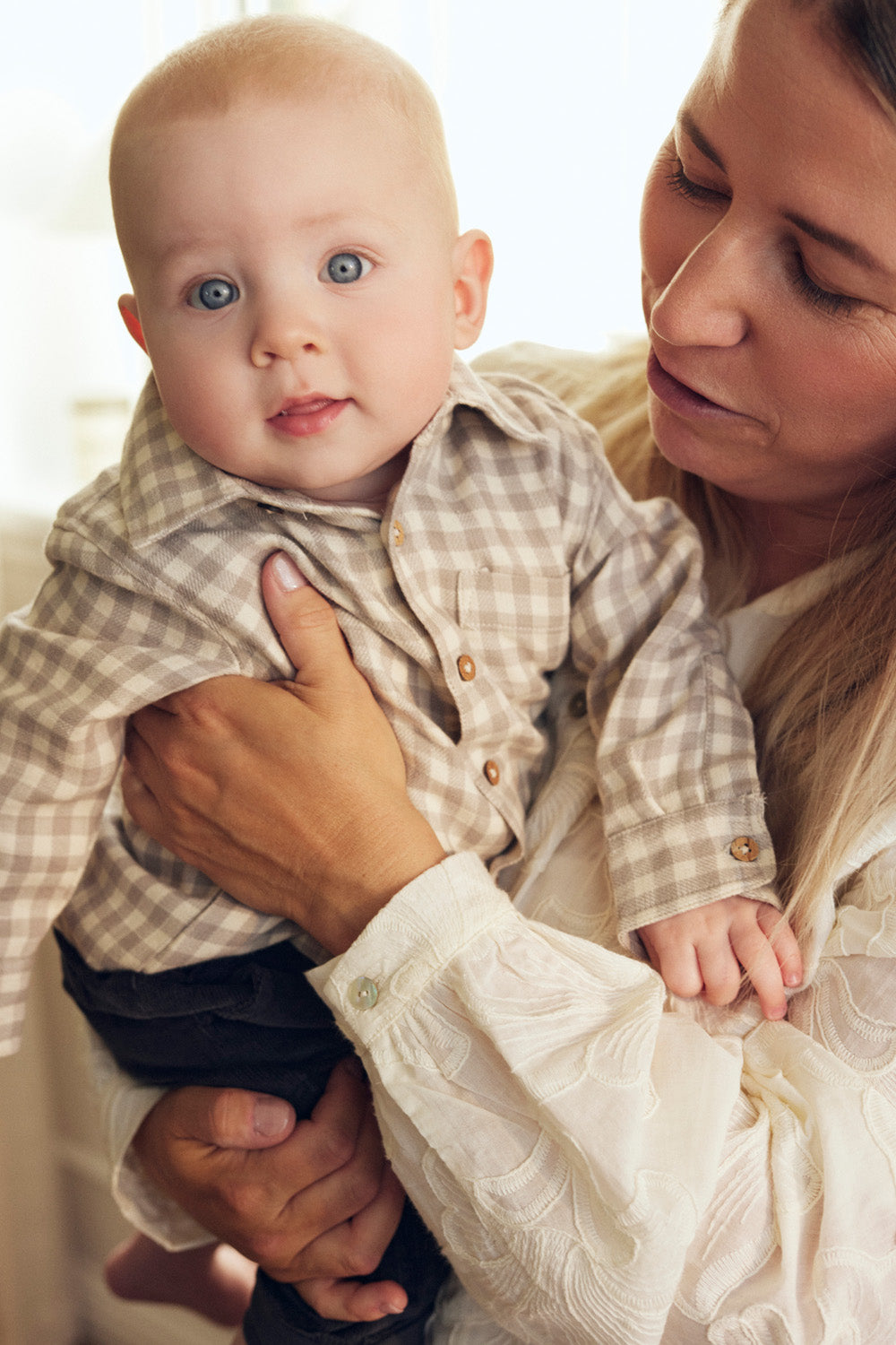 Tiny One Baby ternet skjorte  345 White Sand Check