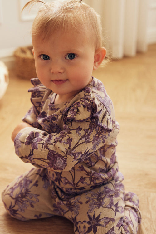 Tiny One Body med lange ærmer og blomster print Body LS 360 String AOP