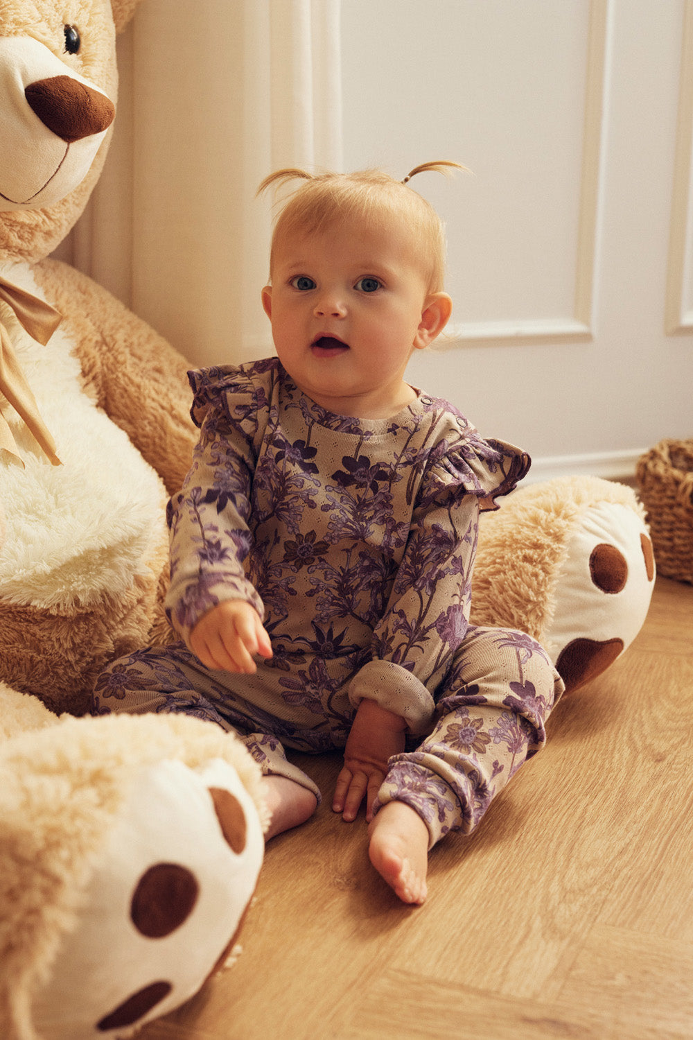 Tiny One Body med lange ærmer og blomster print Body LS 360 String AOP