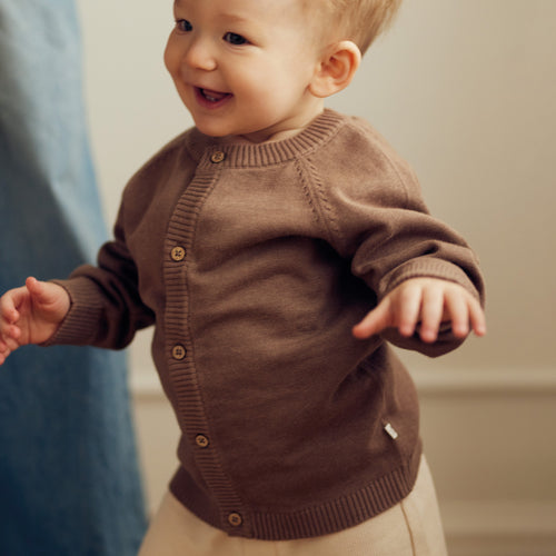 Tiny One GOTS Baby Cardigan L/S, Knit Knit 301 Lefless tree