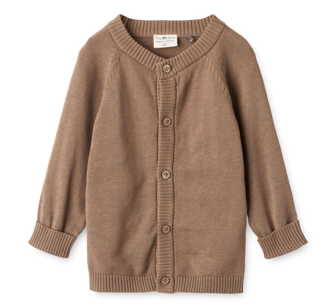 Tiny One GOTS Baby Cardigan L/S, Knit Knit 301 Lefless tree