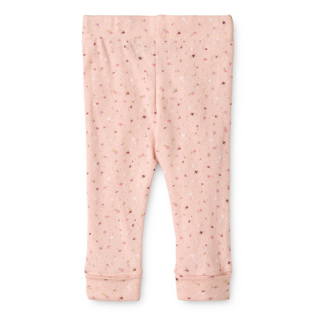 Tiny One GOTS Baby Leggings, Pointelle AOP Leggings 433 Rose Smoke AOP