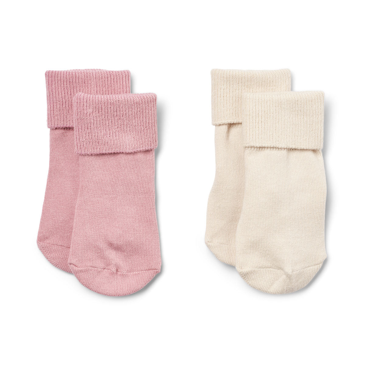 Tiny One GOTS Baby Socks 2-pack, Anti Slip Multipack 435 Zephyr w. Moonbeam