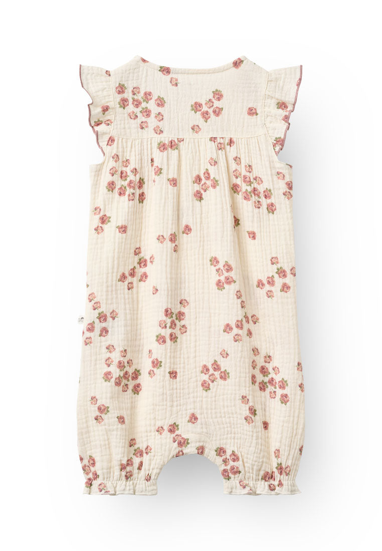 Tiny One GOTS Tiny One Baby Beachsuit, Muslin Beachsuit 317 GARDENIA AOP