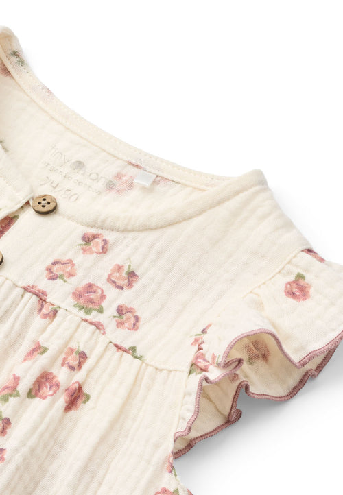 Tiny One GOTS Tiny One Baby Beachsuit, Muslin Beachsuit 317 GARDENIA AOP