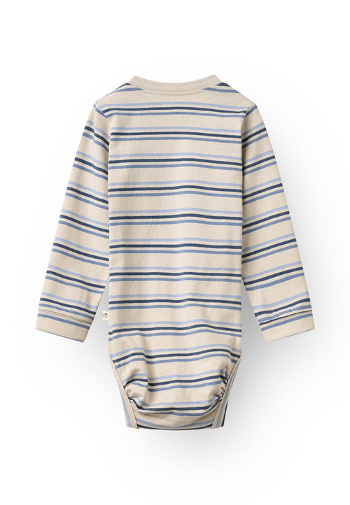 Tiny One GOTS Tiny One Baby Body L/S Body LS 324 PUMICE STONE W. STRIPES