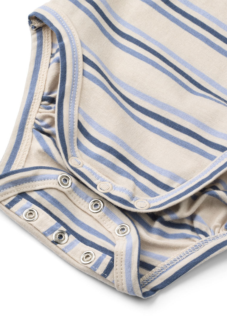 Tiny One GOTS Tiny One Baby Body L/S Body LS 324 PUMICE STONE W. STRIPES