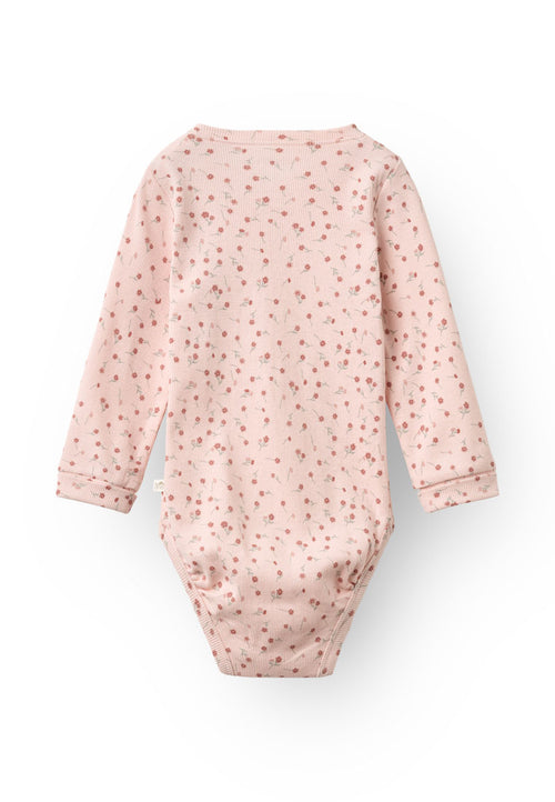 Tiny One Tiny Flower Rib Body Body LS 463 VEILED PINK AOP