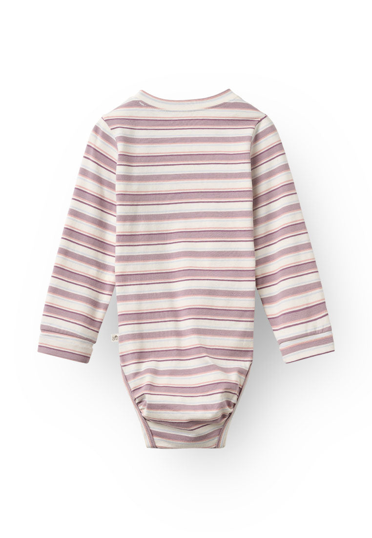 Tiny One Flower Stripe Body Body LS 319 GARDENIA W. STRIPES