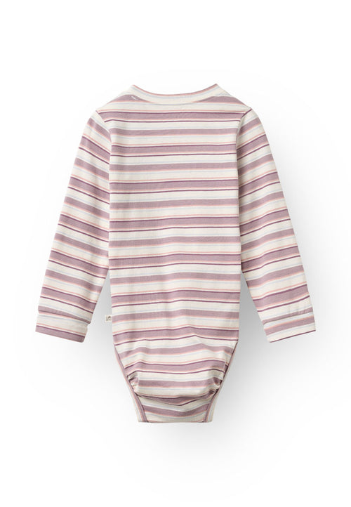 Tiny One Flower Stripe Body Body LS 319 GARDENIA W. STRIPES
