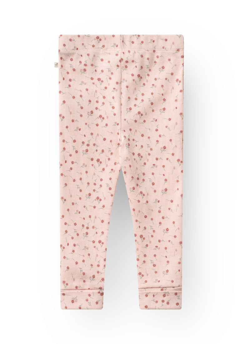 Tiny One Tiny Flower Rib Leggings Leggings 463 VEILED PINK AOP