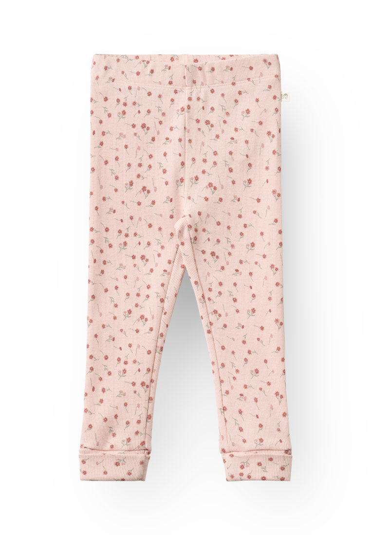 Tiny One Tiny Flower Rib Leggings Leggings 463 VEILED PINK AOP