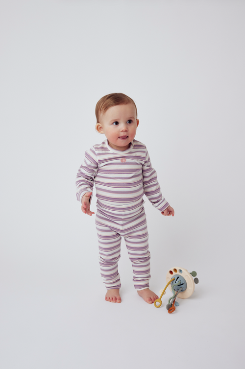 Tiny One Flower Stripe Pants Pants 319 GARDENIA W. STRIPES
