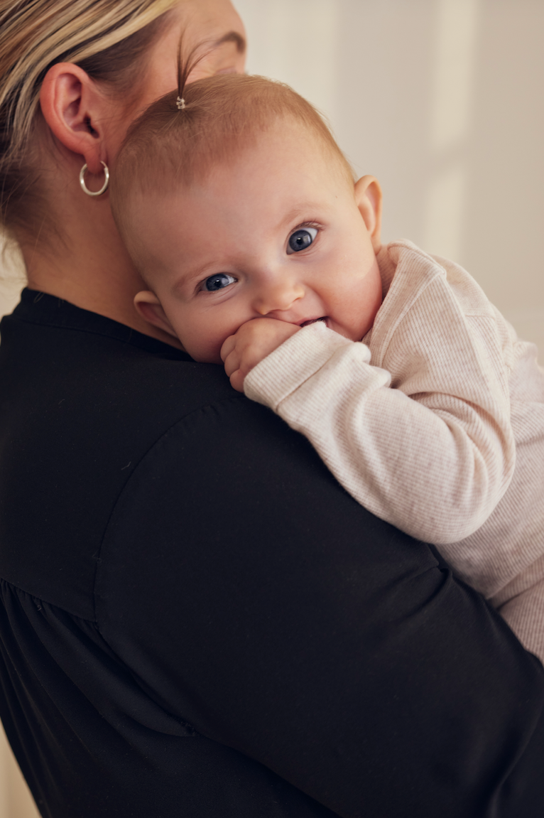 Tiny One GOTS Tiny One Baby Pyjamas Suit Jumpsuit 739 Off White Melange