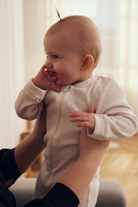 Tiny One GOTS Tiny One Baby Pyjamas Suit Jumpsuit 739 Off White Melange