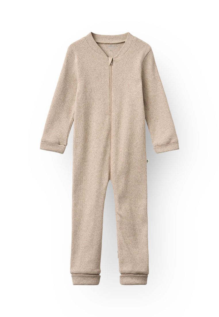 Tiny One GOTS Tiny One Baby Pyjamas Suit Jumpsuit 740 Light Beige Melange