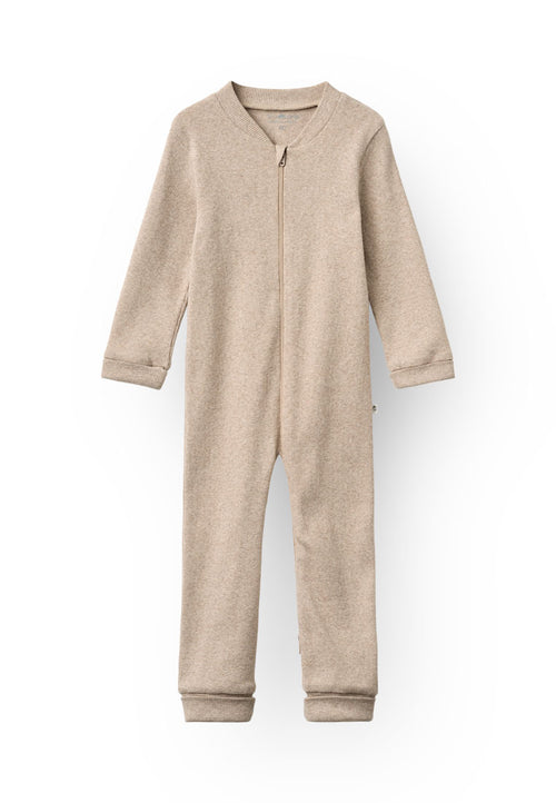Tiny One GOTS Tiny One Baby Pyjamas Suit Jumpsuit 740 Light Beige Melange