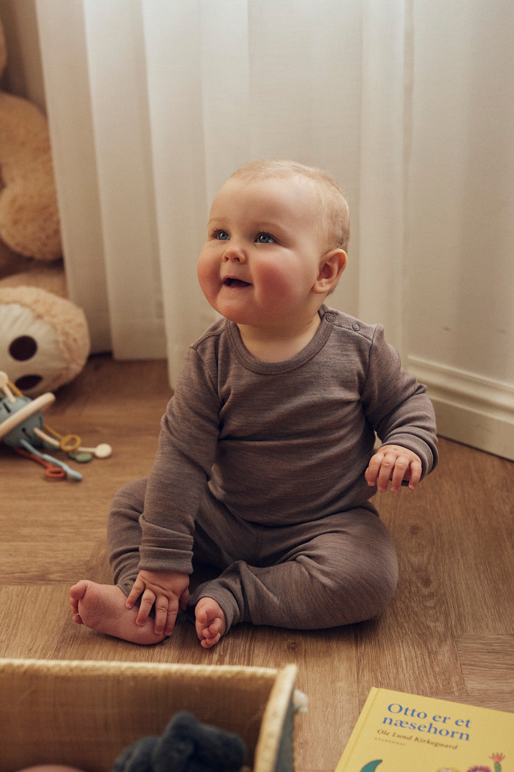 Tiny One Merino Wool Baby Body Body LS Beige