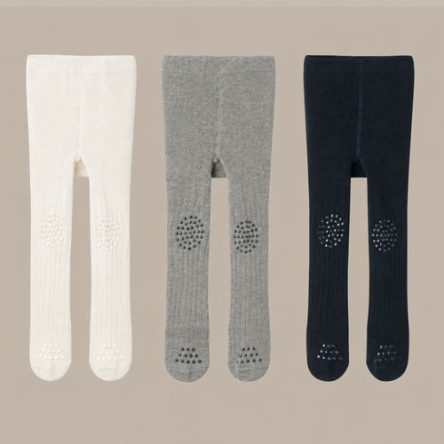 Tiny One Tights, Anti Slip 3-Pack Tights 1210 Off White/Grey Melange/Black