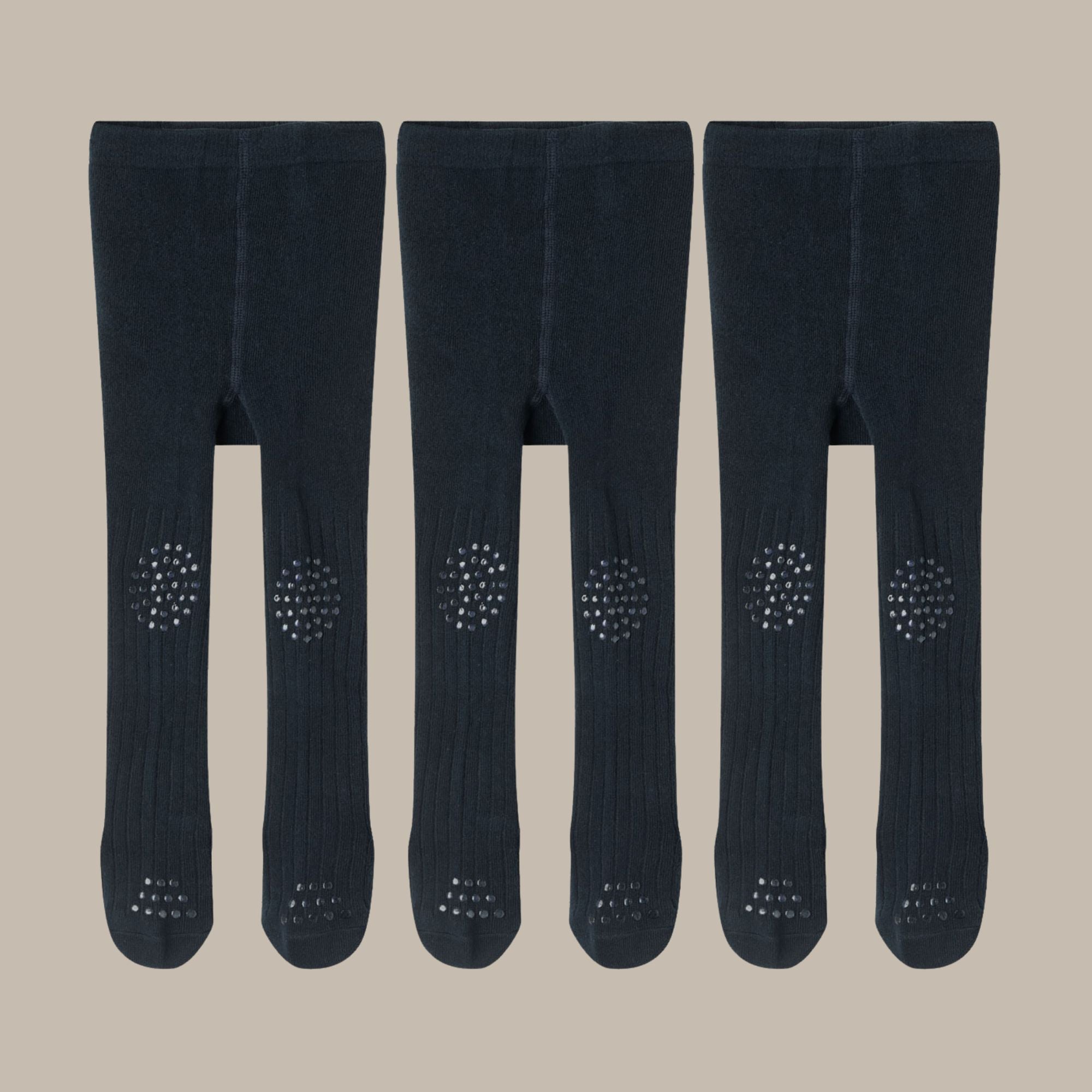 Tiny One Tights, Anti Slip 3-Pack Tights 501 Outer space