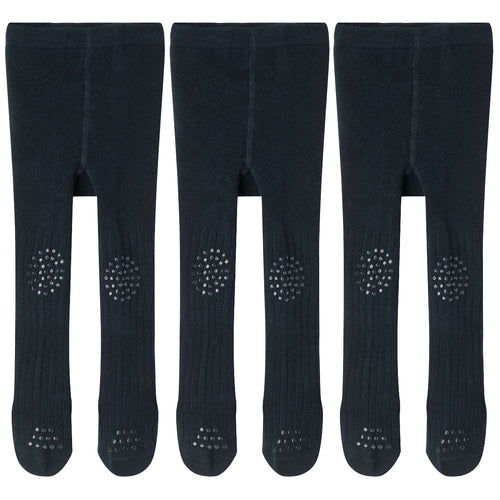 Tiny One Tights, Anti Slip 3-Pack Tights 501 Outer space