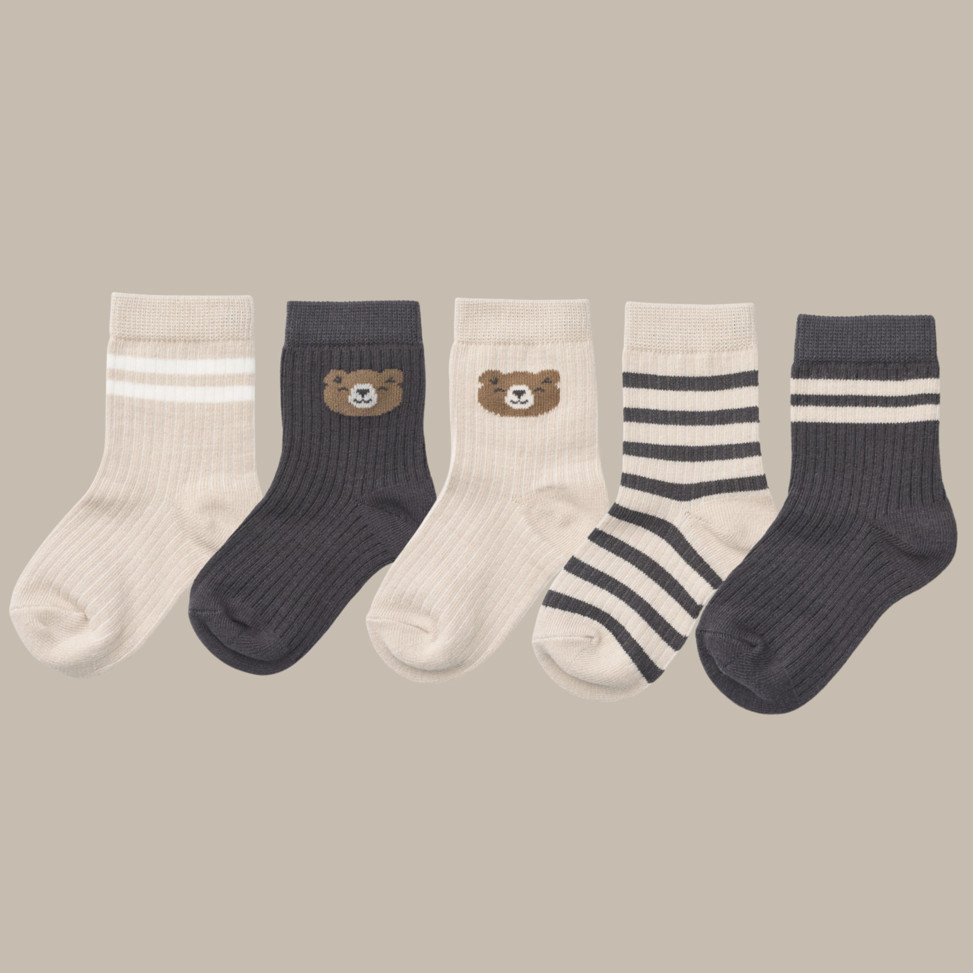 Tiny One Tiny Bear Unisex Socks 5-pack Accessories 1900 MIXED 1
