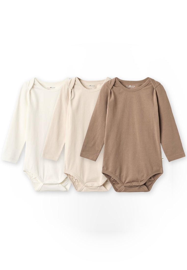 Tiny One Baby Langærmet Basic Body Body LS 1930 Off W./ Moonbeam/ Leafless T.