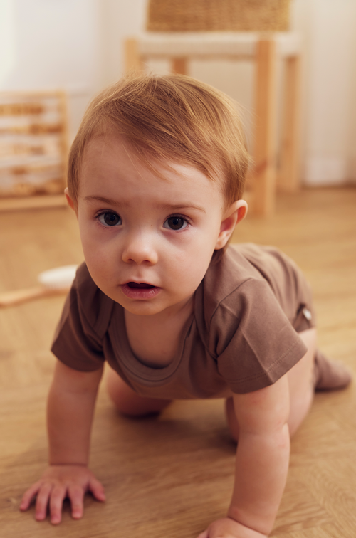 Tiny One Tiny One Baby Body S/S Body SS 1930 Off W./ Moonbeam/ Leafless T.