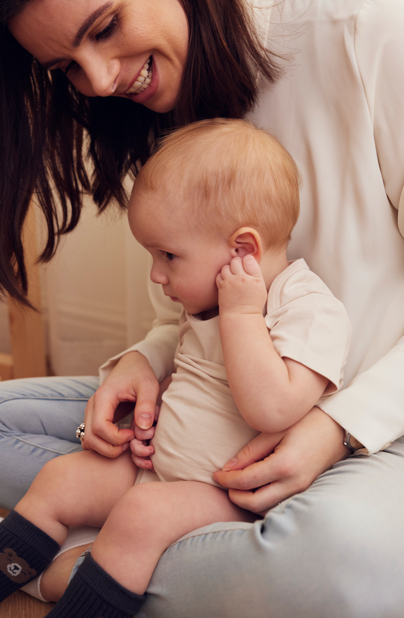 Tiny One Tiny One Baby Body S/S Body SS 1930 Off W./ Moonbeam/ Leafless T.