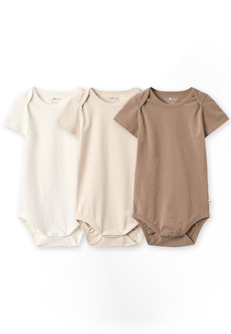 Tiny One Baby Kortærmet Basic Body Body SS 1930 Off W./ Moonbeam/ Leafless T.
