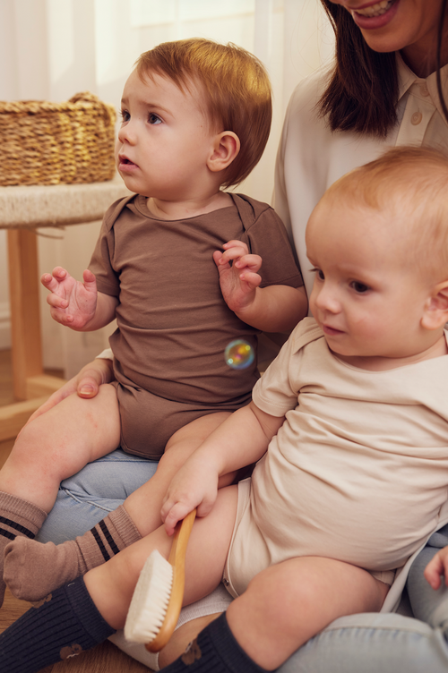 Tiny One Tiny One Baby Body S/S Body SS 1930 Off W./ Moonbeam/ Leafless T.