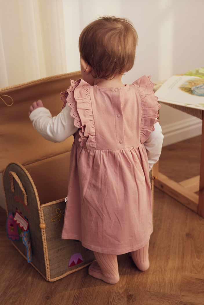 Tiny One Tiny One Baby Dress Dress 434 Pale mauve