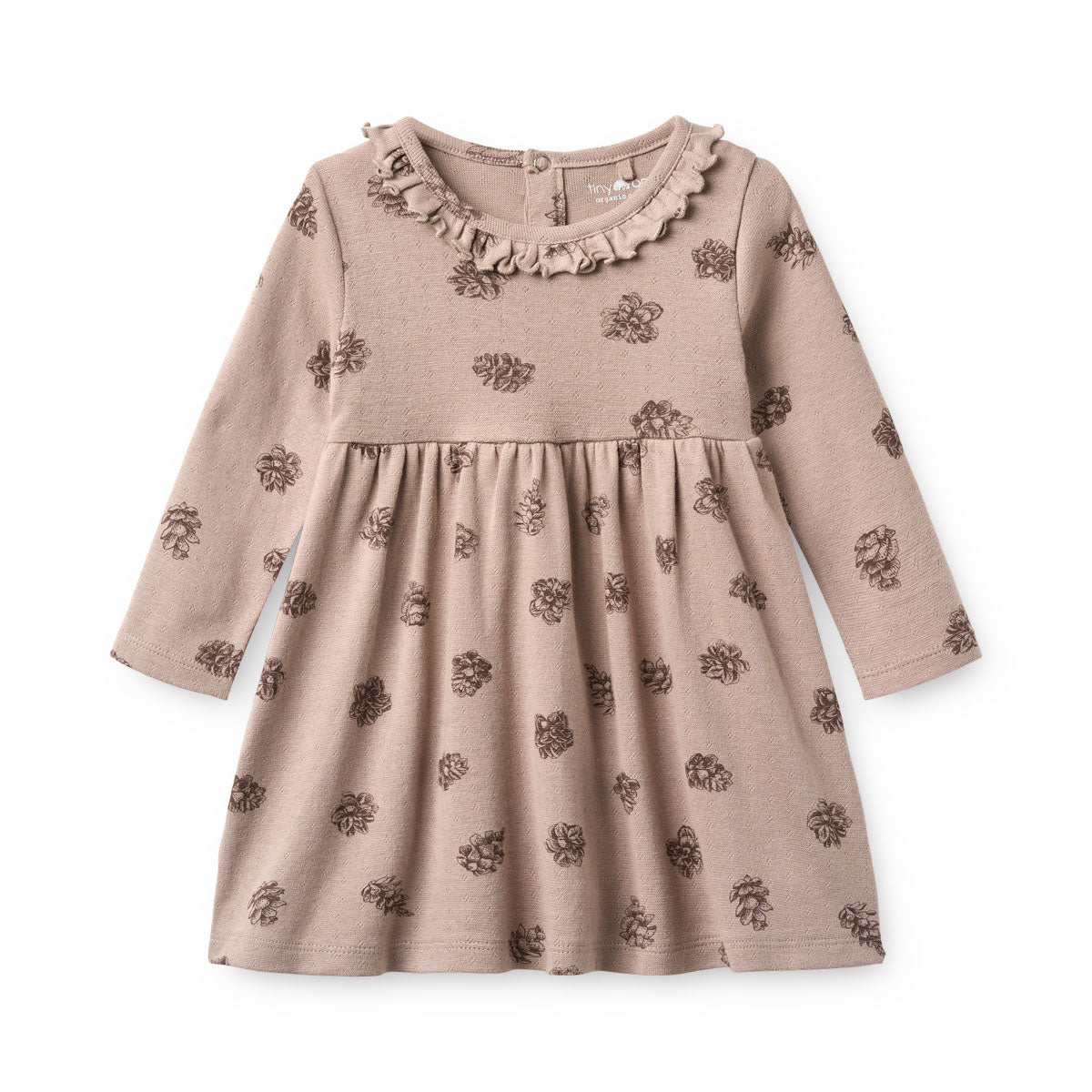 Tiny One Tiny One Baby Dress L/S, Pointelle Dress