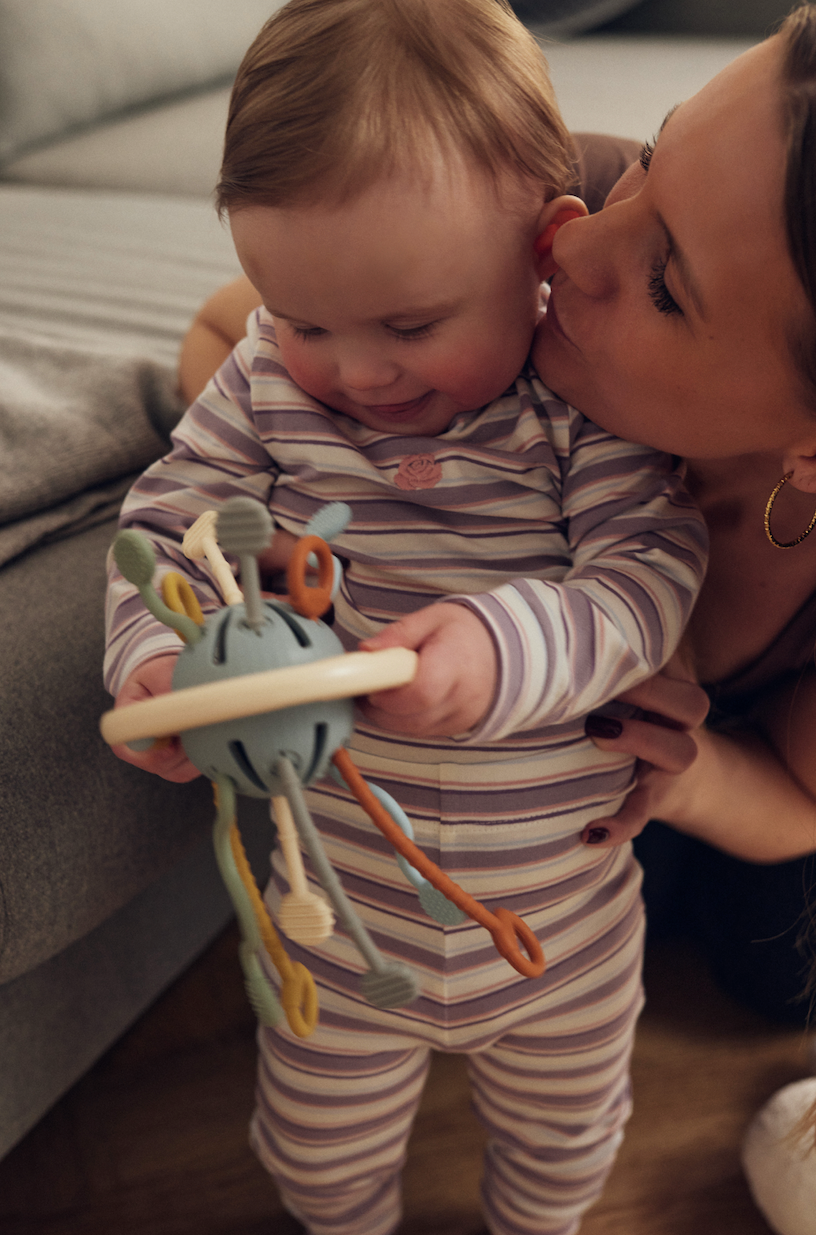 Tiny One Tiny One Baby Pants Pants 319 GARDENIA W. STRIPES