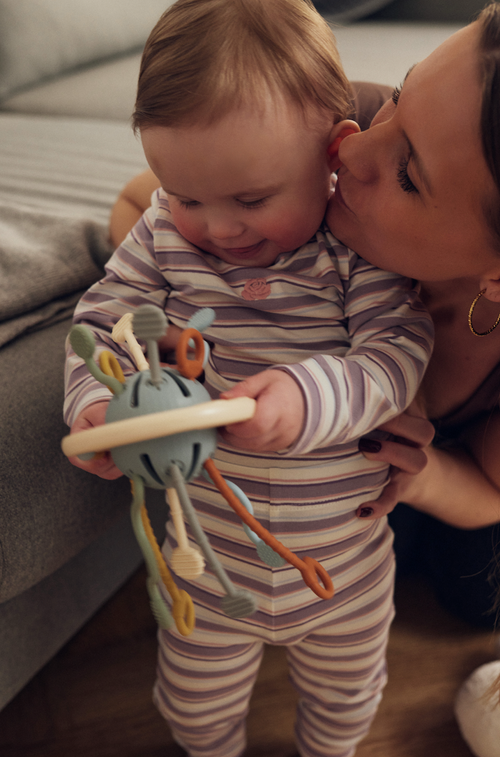 Tiny One Tiny One Baby Pants Pants 319 GARDENIA W. STRIPES