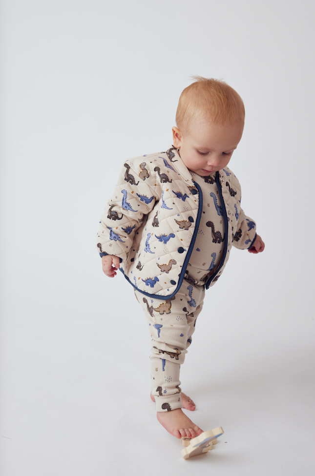 Tiny One Tiny One Baby Sweat L/S, Quilted Sweatshirt L/S 323 PUMICE STONE AOP